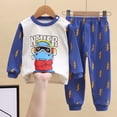 thumbnail image 2 of Linfrsh Toddler Boys Pajamas 5t Loose Fit Toddler Pajama Set with Premium Soft Wool & Tencel Blend, Snug Fit Pjs Temp-Balancing Sleeper for Kids Baby Boy Girl(Dark Blue,12-18 Months), 2 of 4