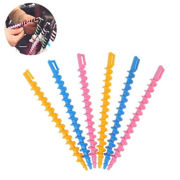 BEADCEST 2 Sets of Hair Curlers Rollers Set Plastic Spiral Curling Rod for Home Use
