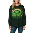 thumbnail image 2 of AUNVITO Women's St. Patrick's Day Sweatshirt Long Sleeve Round Neck Loose Fit with Print Casual and Festive Style, 2 of 5