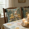 thumbnail image 6 of Uutvery Lint Short Pile Easter Pillowcase, Soft Cozy Decorative Cover Sofa Bed Couch, Knit Pattern Home Decor, 18x18 Inches, 6 of 7