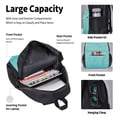 thumbnail image 4 of Pofeuu Blue And Turquoise Print Backpack Travel Backpacks With Lunch Bag Pencil Bag Set 3 pcs Set Cartoon Backpack, 4 of 7