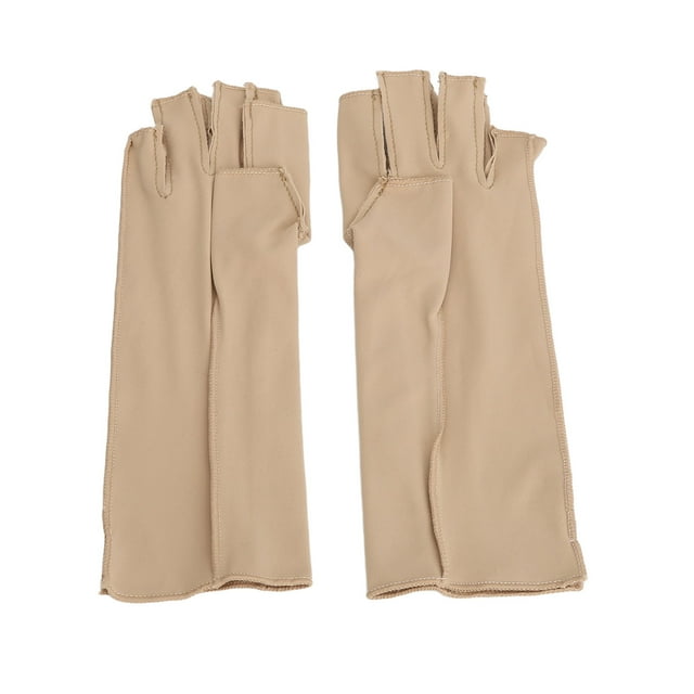 Gants en Arthrite de Cuivre, Gants de Compression pour les Hommes Femmes Noires, Réduire la Douleur par Compression, Adapté à l'Arthrite, Conception de Demi-Doigt, Adapté à Diverses Conditions