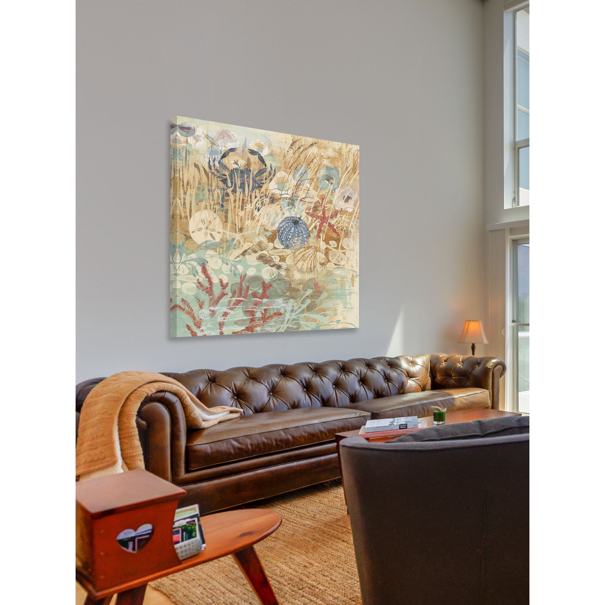 Marmont Hill "Floral Frenzy Coastal II" Painting Print on Canvas