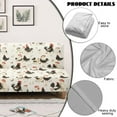 thumbnail image 4 of Xoenoiee Rooster Chicken Floral Print Stretch Armless Futon Cover, Futon Mattress Cover with Elastic Bottom, Foldable Futon Slipcovers Washable Couch Cover, 4 of 7