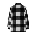 thumbnail image 4 of HAiming Womens Plus Size Plaid Jacket Fuzzy Fleece Zip up Lapel Collar Warm Fall Winter Coats with Pockets, 4 of 5