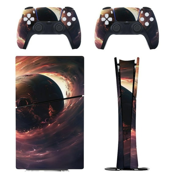 Skin Sticker for PS5 Slim Standard PS5 Pro Disc Digital Edition Console and Controllers Decals for Playstation 5 (Universe,PS5 Slim Disc Edition)