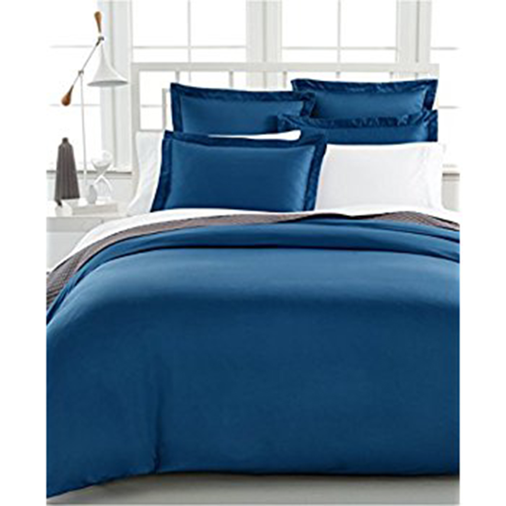 Charter Club Damask Solid 500T Denim (Blue) Full/Queen Duvet Cover