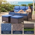 thumbnail image 4 of Jentlehouse 6-Piece Patio Furniture Set with 6'' Thick Cushion Swivel Chair and Sofa,Ottoman,Firepit Table with Hidden Tank,Outdoor Conversation for Deck Pool Yard, 4 of 12
