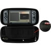 Emio Travel Case and Charger Kit for Nintendo Switch Console, Black