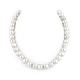 thumbnail image 1 of 10-11mm AAA Quality Round White Freshwater Cultured Pearl Necklace for Women in 16 Princess Length, 1 of 7