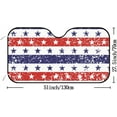 thumbnail image 2 of Car Windshield Sun Shade Vintage American Stars Striped Stripes Sun Visor Protector Foldable Cover For Car Truck SUV Van Women Men 51x27.5inch Keep Vehicle Cool, 2 of 5