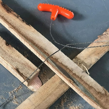

Stainless steel wire sawRope Chainsaw Grip Survival Slicing Tool Metal Slicer Multipurpose Workmanship Surviving Accessories Practical Camping Chainsaws orange