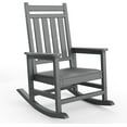 thumbnail image 4 of Adirondack Outdoor Rocking Chair, All Weather HDPE Plastic Patio Rocker Chair with Wide Armrests, Classic Fire Pit Chair for Porch, Deck, Lawn, Garde, 380LBs, Easy to Install, 4 of 8