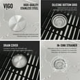 thumbnail image 4 of Vigo Vgr3020ck1 Mercer 30" Undermount Single Basin Stainless Steel Kitchen Sink -, 4 of 12