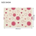 thumbnail image 3 of Toilet Rug Rectangle Bathroom Rugs Non-Slip Soft Plush Machine Washable Contour Bath Mat Heart and Dot 24x16, 3 of 9