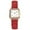 Red, variant on Elegant Frosted Strap Timepiece for Women Minimalist Wristwatch with Date Window and Water Resistance Ideal Daily Wear Accessory and Choice