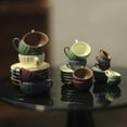 thumbnail image 4 of kurtrusly 1/6 Coffee Cup Plate Spoon Multipurpose for Dollhouse Life Scene Prop Brown, 4 of 9