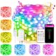 thumbnail image 1 of Cadena de luces LED inteligentes para dormitorio que funcionan con Google Home, luces de hadas musicales, control remoto por aplicación, múltiples modos, luces parpadeantes de cobre para el, 1 of 6