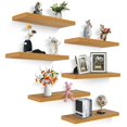 thumbnail image 1 of Set de 6 Unidades Estantes Flotantes, Soportan hasta 8 kg Repisas Flotantes, estantes flotantes de Pared,Estante de Almacenamiento Flotante Simple y Moderno (Naturaleza, 30 * 15 * 1.5), 1 of 7