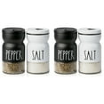 thumbnail image 1 of 2X Farmhouse Salt and Pepper Shakers Set with Adjustable Lids, Decor, Cute Shaker Set, 1 of 7