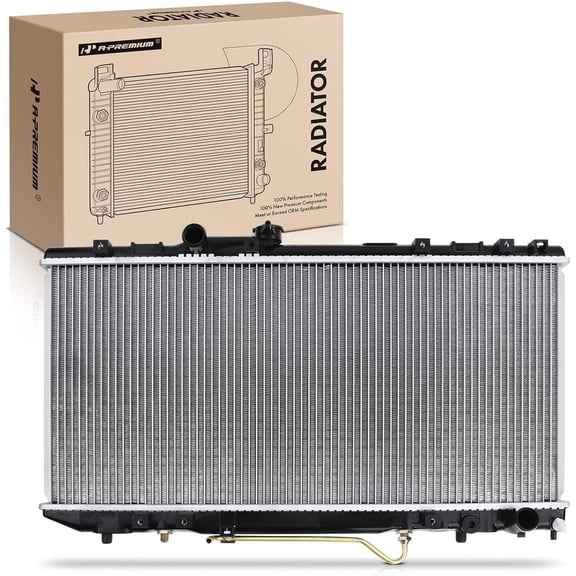 A-Premium Engine Coolant Radiator Assembly with Transmission Oil Cooler Compatible with Toyota Celica 1990-1993 L4 2.2L, Automatic Transmission, Replace# 1640074500, 1640074540