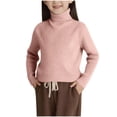 thumbnail image 1 of zbxnLI Chandail à Col Roulé pour Filles, Chandail à Manches Longues Côtelé pour Enfants, 1 of 6