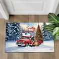 thumbnail image 4 of Santa is Coming Schnauzer Merry Christmas Xmas Noel Truck Tree Doormat Miniature Schnauzer Dog Lover Indoor Outdoor Welcome Mat - 02023, 4 of 5