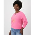 thumbnail image 4 of Hanes Women's Garment Dyed French Terry Sweatshirt, Enjoy the Sun Reef Pink XL, 4 of 7