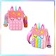 thumbnail image 1 of 2 Packs Pop Unicorn Purses For Girls, Fashion Fidget Toys Push Bubbles Toy , Wallet Ladies Bag Silica Dimple Crossbody Bagrainbow And Pink, 1 of 4