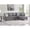 Dark Grey, variant on Malibu 97" Wide 2 Pieces Faux Leather Right Facing Sofa Set