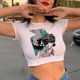 thumbnail image 3 of Haikyuu-Camiseta de Anime japonés Kuroo para mujer, Bokuto Shoyo Camiseta de Manga, camiseta creativa de voleibol, camisetas gráficas de dibujos animados, Top corto femenino, 3 of 5