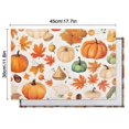 thumbnail image 4 of Fall Pumpkins and Autumn Leaves Summer Placemats Table Placemats Set of 6-Linen Kitchen Washable Placemats Table Mats 12"x18" Non-Slip Heat Resistant, 4 of 4