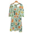 thumbnail image 6 of Pretty Floral Mint Green Design Womens Summer Dress Tie Back A Line Flare Dress, 6 of 9
