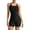 Black, variant on Attraco Womens Boyleg Swimsuits Removable Built in Bra Crew Neck One Piece Swimming Suit Crisscross Back Athletic Swimwear