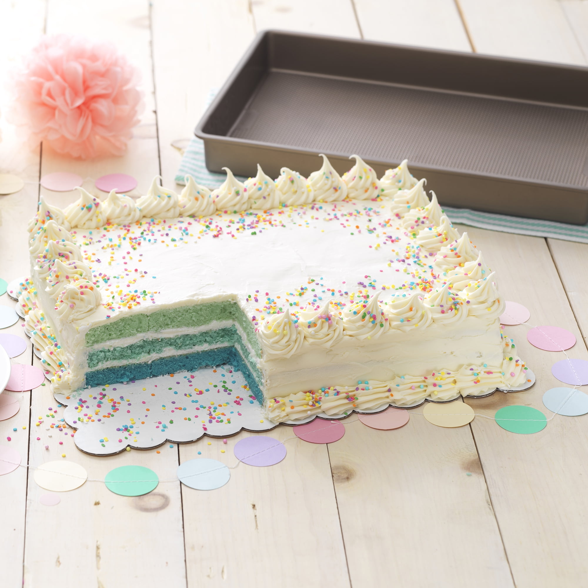GoodCook 12 x 18 x 2 Inch Diamond Infused Nonstick Textured Bakeware Cake Pan
