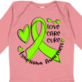 thumbnail image 4 of Inktastic Love, Care, Cure Lymphoma Awareness Lime Green Ribbon Hearts Boys or Girls Long Sleeve Baby Bodysuit, 4 of 5