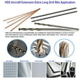 thumbnail image 6 of HSS Cobalt Drill Bit Aircraft Extension Long 5Pcs 5/32 in. x 6 in., 6 of 8