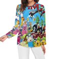 thumbnail image 3 of Adventure Time Women's Pajama Top 3D Digital Print Sleepwear Trendy Crewneck Pullovers Long Sleeve Shirts S, 3 of 8