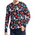 thumbnail image 1 of Men's Christmas Rudolph Reindeer Holiday Festive Knitted Sweater Cardigan Cute Ugly Pullover Jumper, 1 of 6