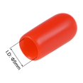 thumbnail image 3 of Uxcell 0.2'' Screw Thread Protectors End Cap Vinyl Red 50pcs, 3 of 6
