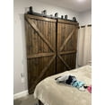 thumbnail image 1 of Stumps Custom Wood Rustic Double Bypass Barn Doors - Sliding Farmhouse Style Interior Doors for a Classic Look Width 60 x Length 84, 1 of 1