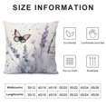 thumbnail image 5 of Fenyluxe Lavender Pillow Covers Butterfly with Purple Flower Throw Pillows, Elegant Outdoor Pillowcase Cushion Case Decor for Home Sofa Couch Bed White, 5 of 5
