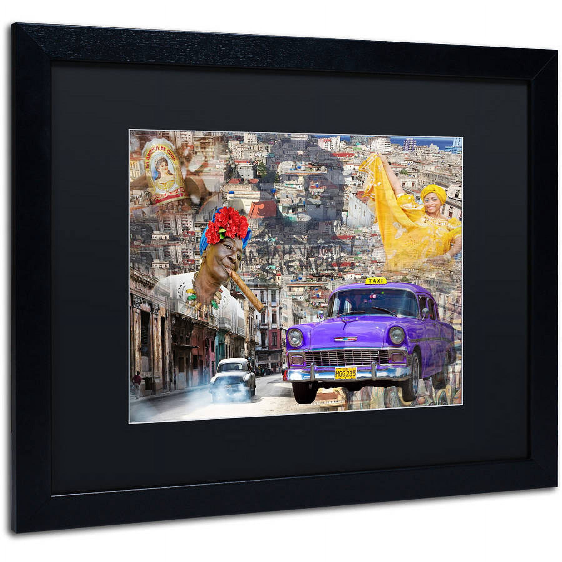 Trademark Fine Art "La Aroma de Cuba" Canvas Art by Alberto Lopez, Black Matte, Black Frame