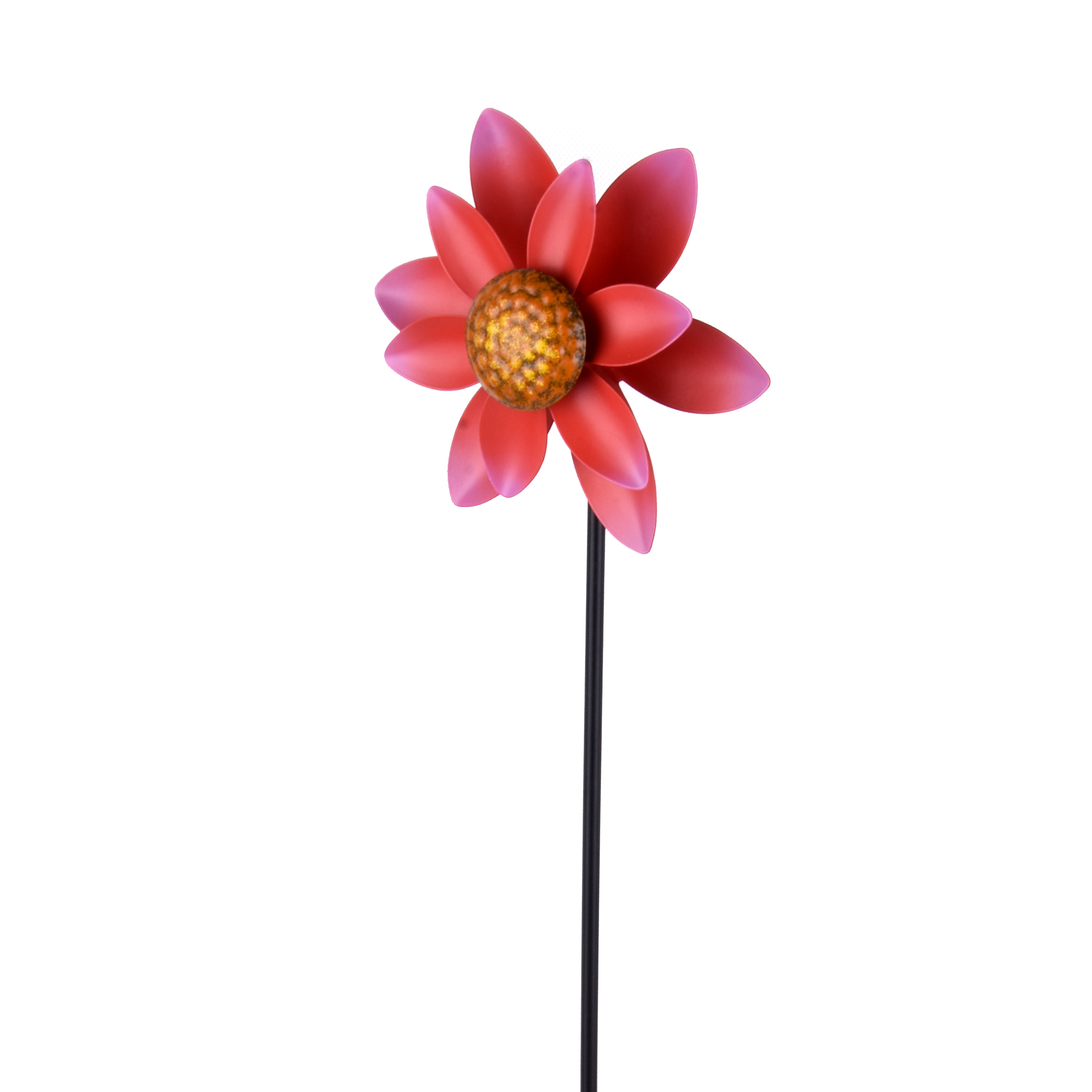 Mainstays Outdoor Dual Red Flower 31.9"H Metal Wind Spinner