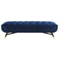 thumbnail image 5 of Modway Adept 60" Performance Velvet Bench in Midnight Blue, 5 of 8