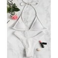 thumbnail image 2 of Women‘s Two Piece Swimsuit Swimsuits Push Up Halter High Neck Bathing Suit Tops, 2 of 4