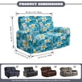 thumbnail image 2 of Xoenoiee Starfish Plumeria Flower Print Jacquard Reclining Loveseat Cover, 6-Piece Stretch Sofa Covers, 2 Seat Loveseat Recliner Cover, Washable Furniture Protector with Pockets, 2 of 6