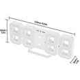 thumbnail image 2 of 3d led wall clock, modern digital alarm clock compatible with home, kitchen, office, bedside table, wall clock, 24 or 12 hour display, 2 of 5