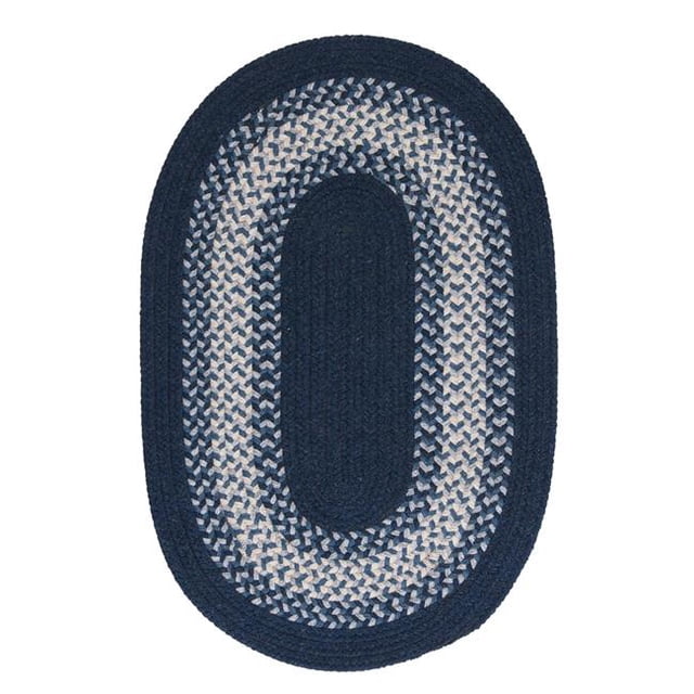 Colonial Mills NG59R060X084 5 x 7 ft. North Ridge Wool-Blend Braided Rug, Navy