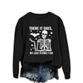thumbnail image 2 of Anbech Women's Skull Sweatshirt Graphic T Shirts Long Sleeve Top Pullover Halloween Sweaters, 2 of 3
